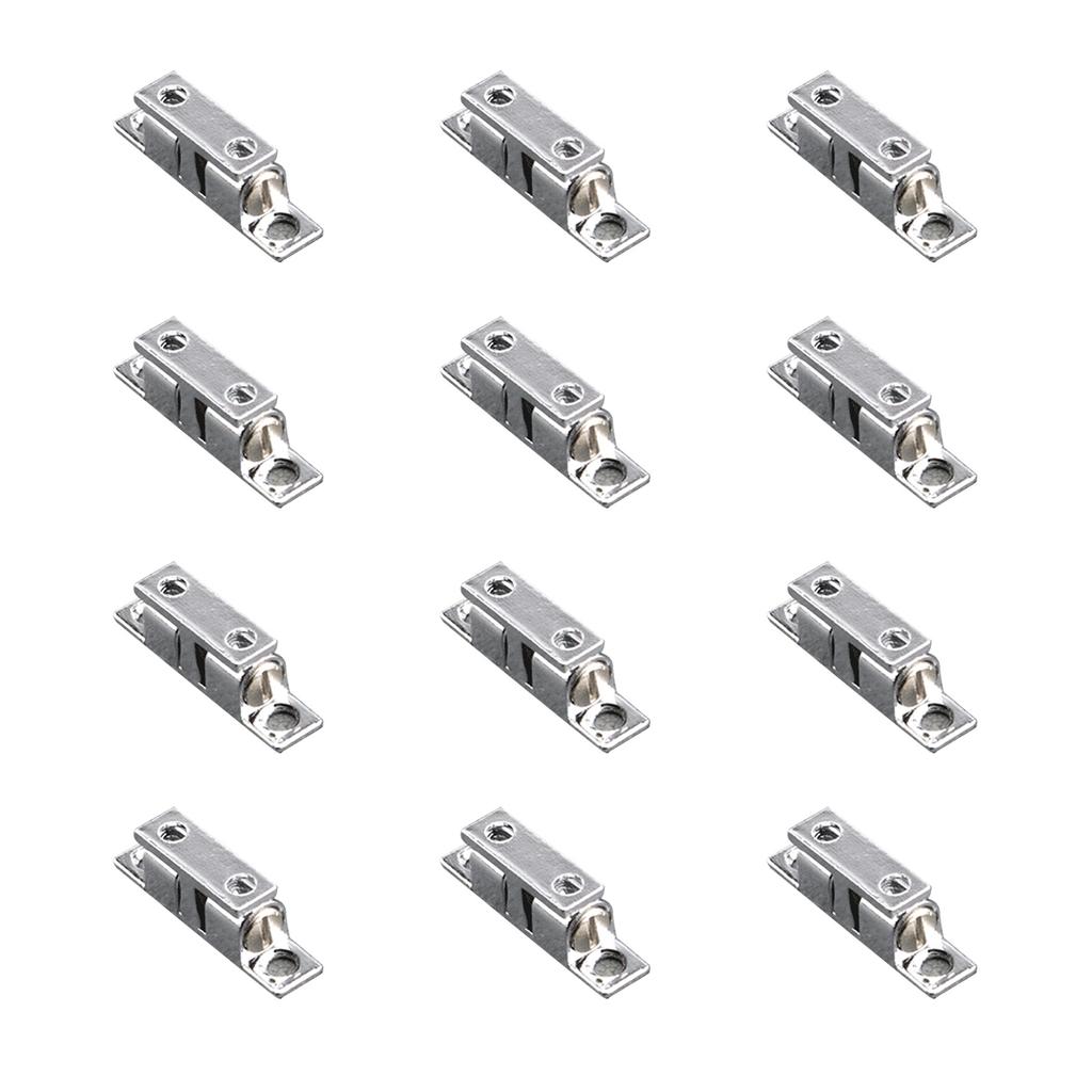 12Pcs Double Ball Tension Roller Catch Latch Cabinet Door Catch Zinc Alloy Closet Ball Tension Latch Easy to Install