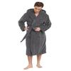 Fall Winter Men's Warm Robe Pajamas Couple Robe Shu Cotton Velvet Jacquard Hooded Thickened Couple Robe Homewear