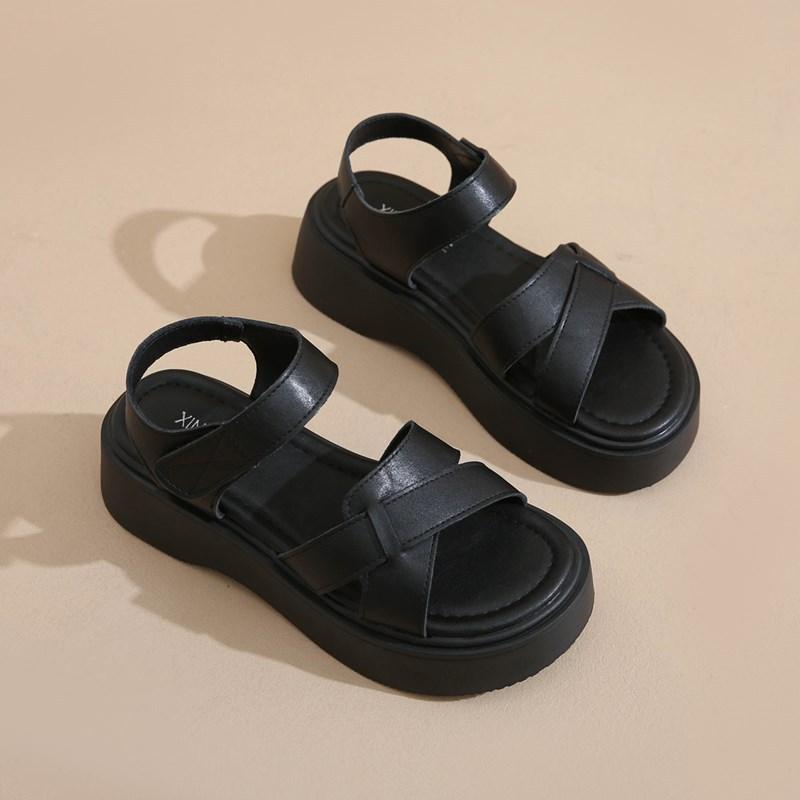 British style retro soft-soled sandals women's 2025 summer new sandals casual wear thin non-slip beach sandals