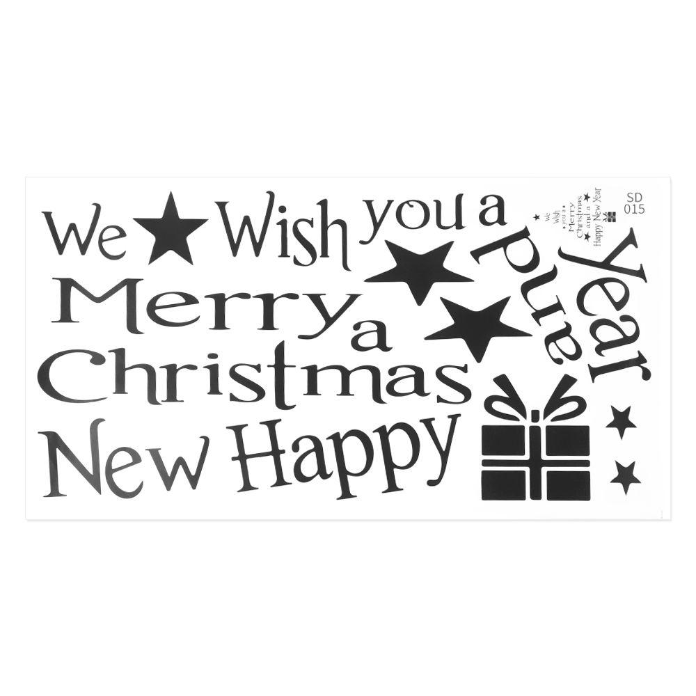 Art New Year Home Merry Christmas Xmas Tree Posters Window Decal Decor Wall Stickers