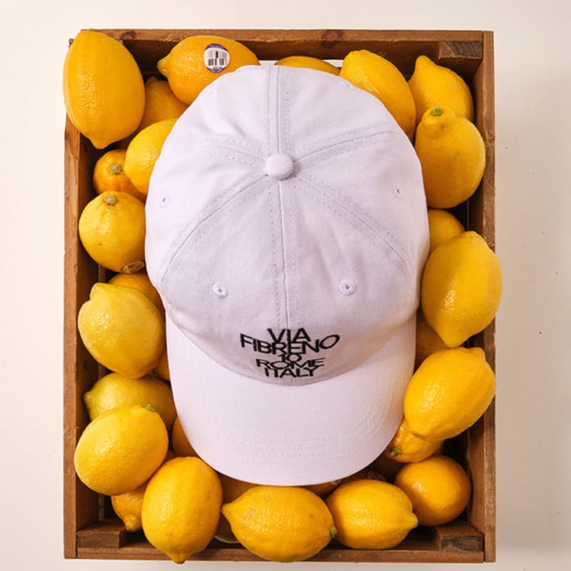 

via fiberno ball cap white WHITE
