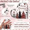 2D Flat, "Merry Christmas" Heart-Shaped Acrylic Christmas Desktop Decoration, Festive Trees and Snowflakes, Suitable for wall decoration, porch, room,