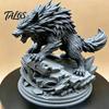 3D Printed Wolf Statue, Howling Wolf Figurine, Wild Wolf on Rock Sculpture, Collectible Animal Ornament for Home Office Desk