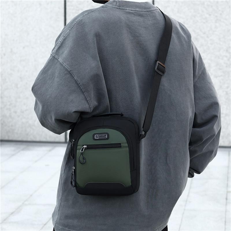 Men Shoulder Bag Oxford Fabric Waterproof Casual Crossbody For Daily Use