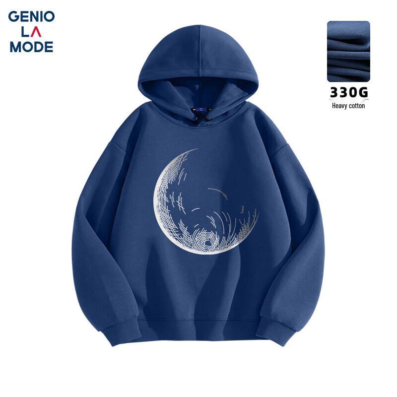 GENIOLAMODE Herren Kapuzenpullover mit kosmischem Print