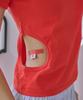 JUNEJUNE SPACE Slim Cut-Out Tee_Red
