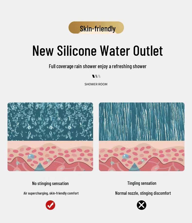 Five-Speed Adjustable Handheld Pressurized Shower Head Set