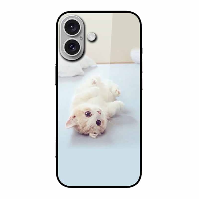 Glass Case For iphone 16 Plus 16Plus Coque Tempered Glass Hard Back Cover For iphone 16 Plus Phone Case Soft TPU Black Bumper