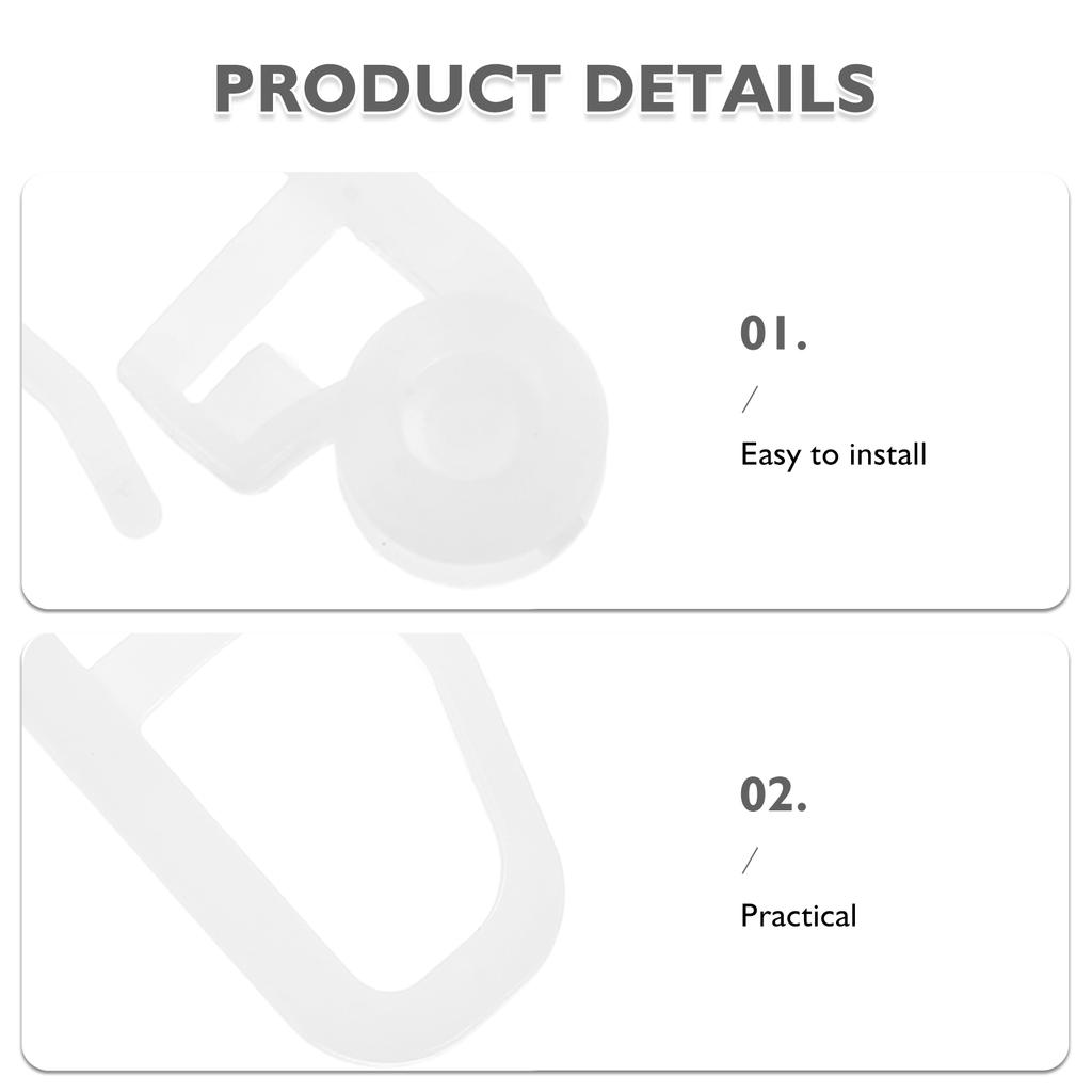 50Pcs Sliding Curtain Hooks Universal Roller Bed Window Shades Pulley Special Rod Curtain Roller Blind Sliding Curtain Hooks 