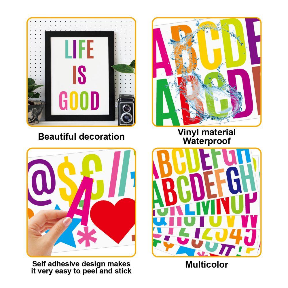 6Pcsset 2.5 Inches Waterproof 26 Alphabet Stickers Colorful Stickers For Grad Cap Decoration And Diy Crafts Making Supplies