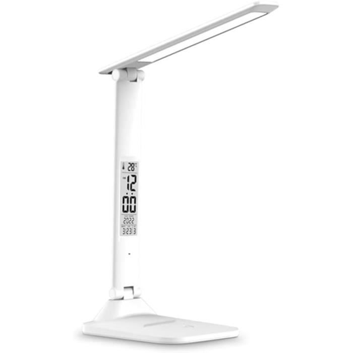 Lampe de Bureau LED - KISUFU - Pliable - Contrôle Tactile - Protection des Yeux - USB Rechargeable