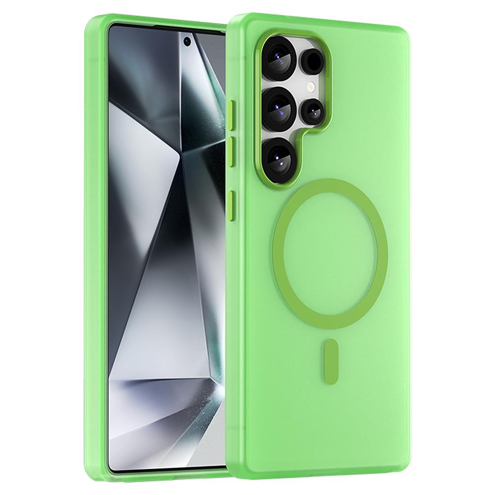 For Samsung Galaxy S25 Ultra Magnetic Case TPU + PC Slim Matte Translucent Phone Cover F