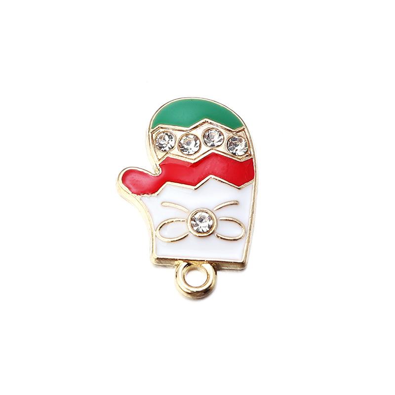 Alloy Christmas Pendant Mixcolor Dripping Oil Charm Pendants For DIY Jewelry Making Christmas Series Accessories