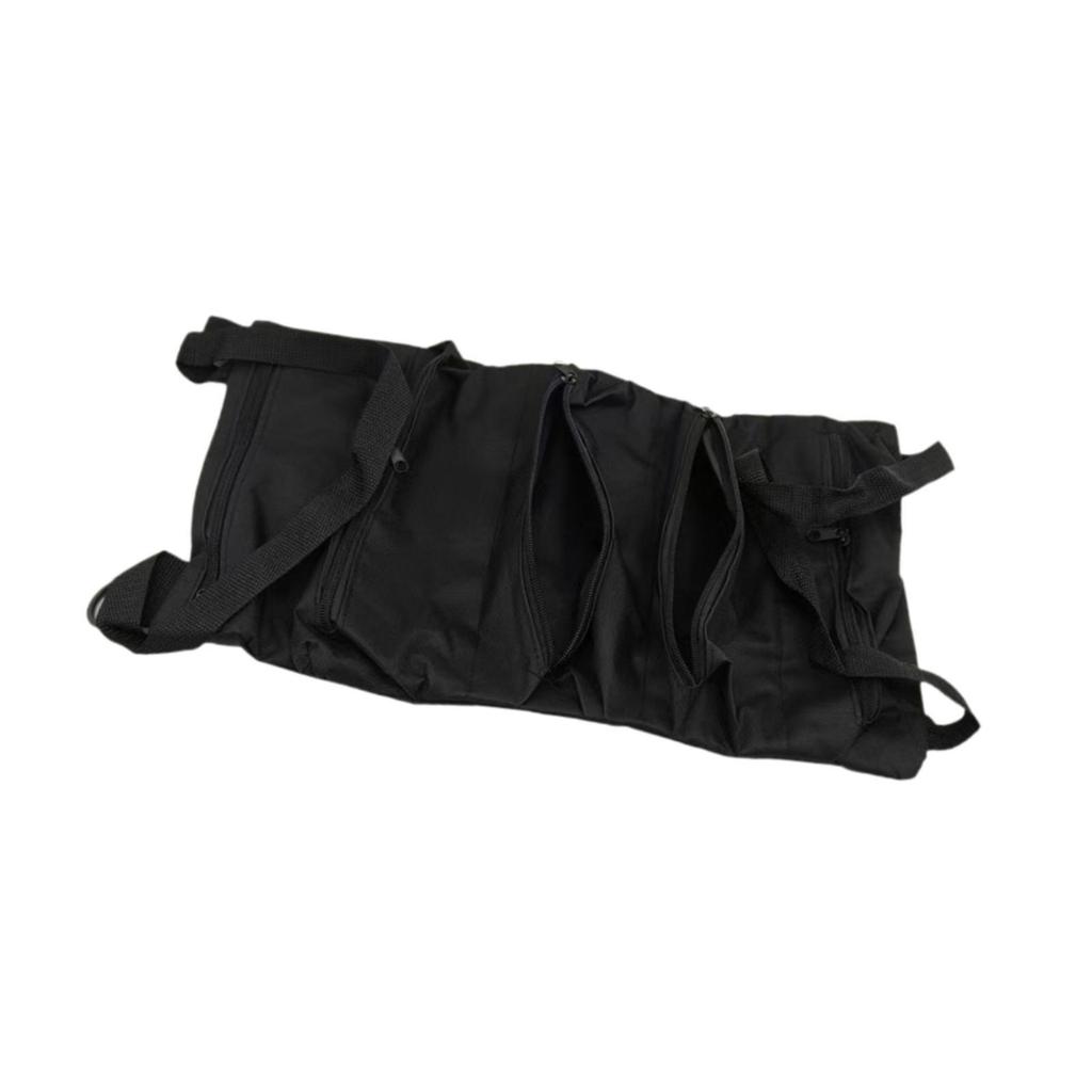 Tool Roll Up Bag Handbag with 5 Zipper Pockets Waterproof for Home Use