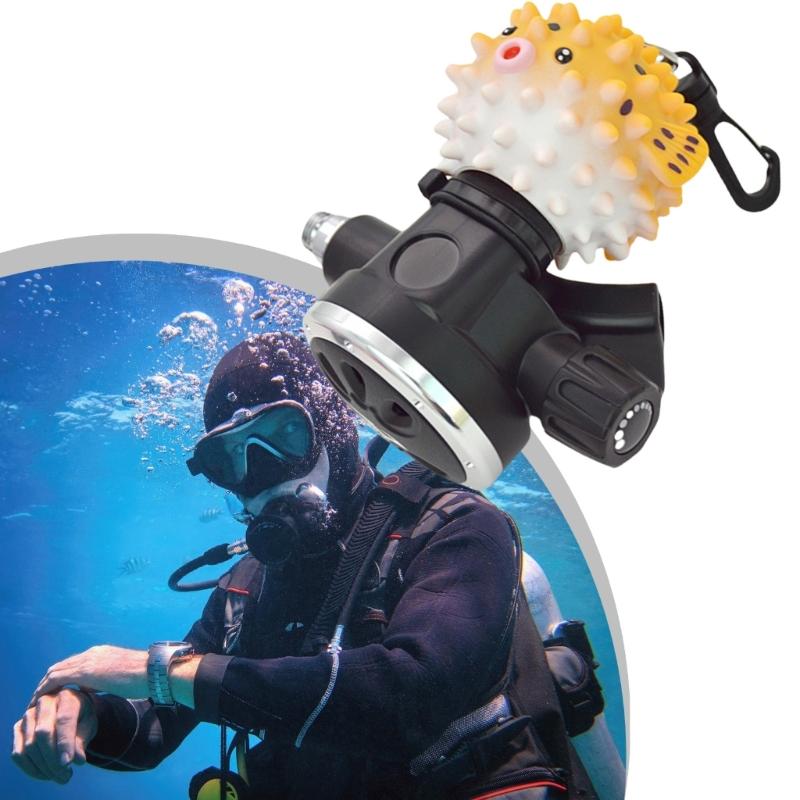 Pesce Cartoon Si Tuffa Mascherina Bocchino Copertura Antipolvere Supporto Regolatore Con Clip Copertura Regolatore per Immersioni Accessori per Immersioni