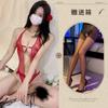 European and American sexy lingerie perspective backless body sculpting lace