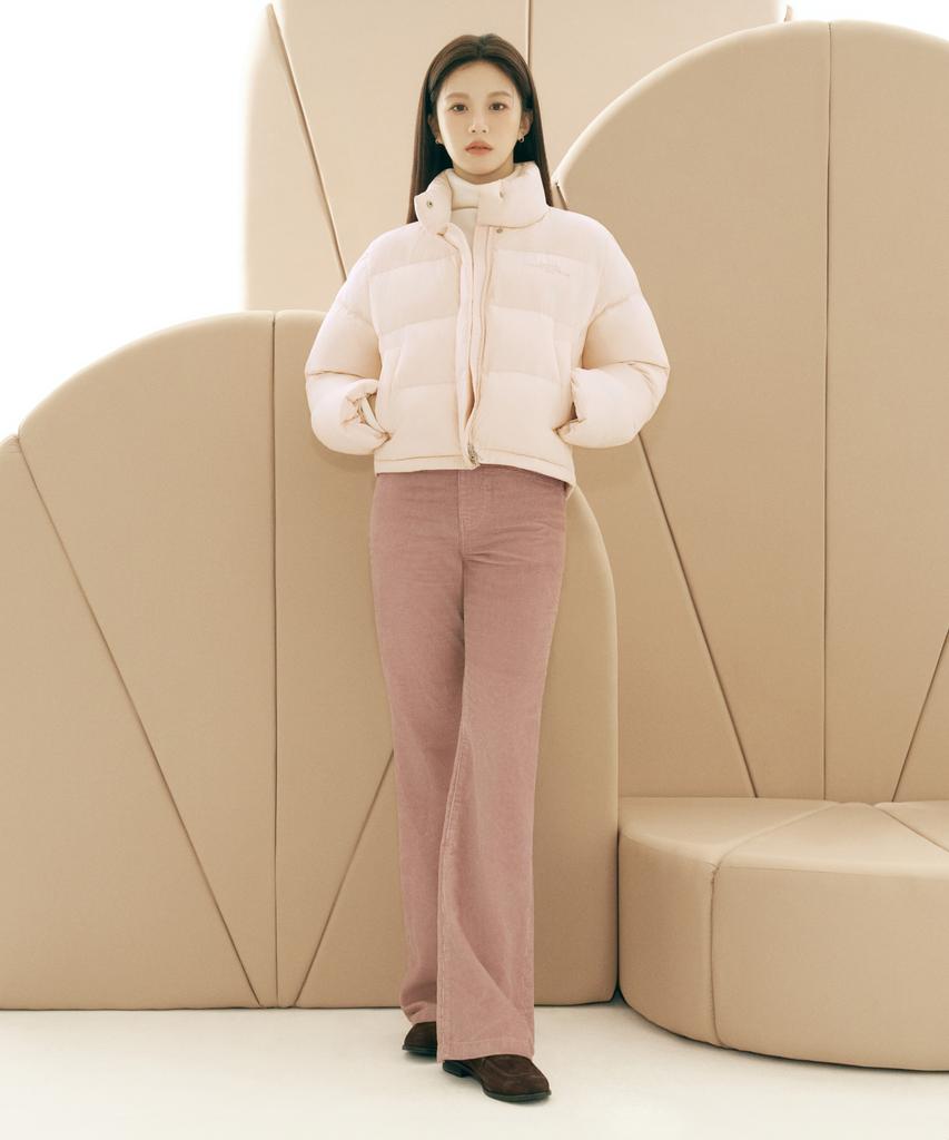 Malittepeulangsowajeobeo W Corduroy Boots Cut Pants Dark Pink