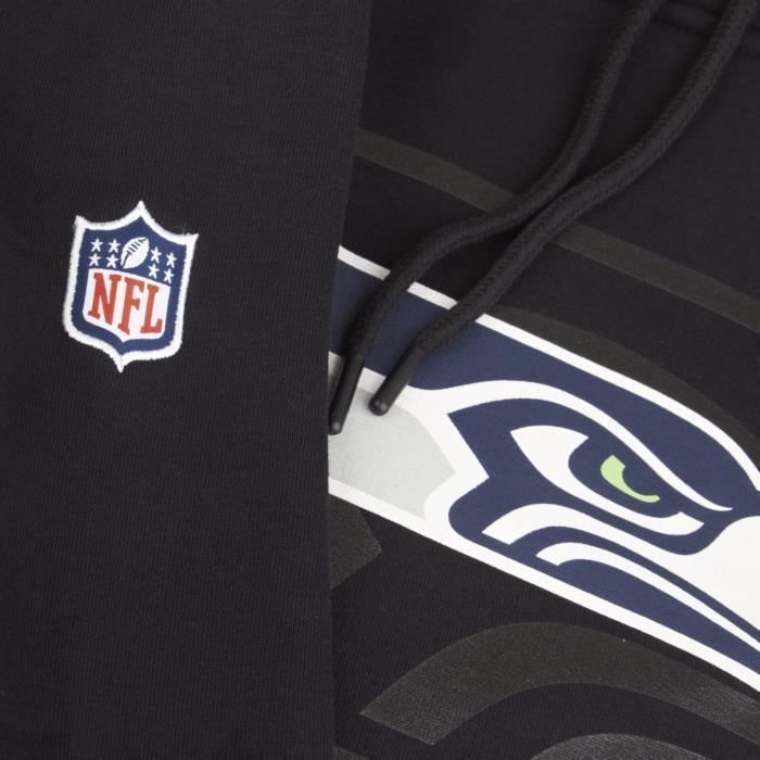 Hoodie - New Era - NFL Seattle Seahawks 2.0 - Black - Men's - 80% Cotton, 20% Polyester