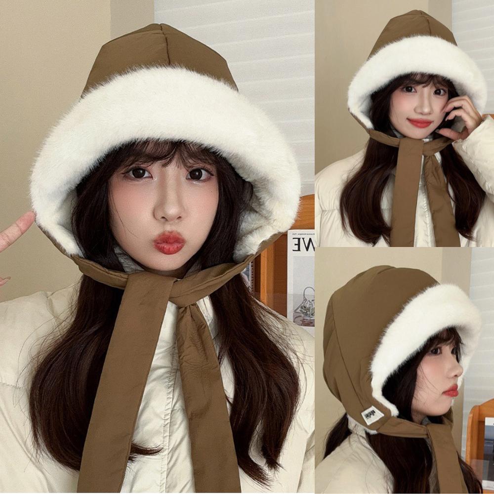 

with Straps Earmuffs Hat Thickened Ear Protection Cap Korean Style Earflap Hats Outdoor чорний