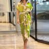 Women Casual Turn Down Collar High Waist Long Shirt Dress