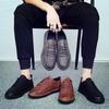 Retro Design Herrskor i Läder Snörning Casual Lätta Utomhus Herrsneakers Klassiska Bekväma Casual Körskor