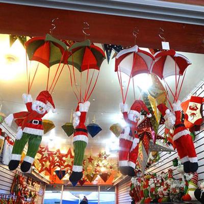 Noel Paraşüt Kardan Adam Noel Baba Süsleme Noel Ağacı Asılı Dekorasyon