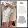 Ami Women's Heart Embroidered Casual Summer Sweatpants - Classic Straight-Leg with Drawstring