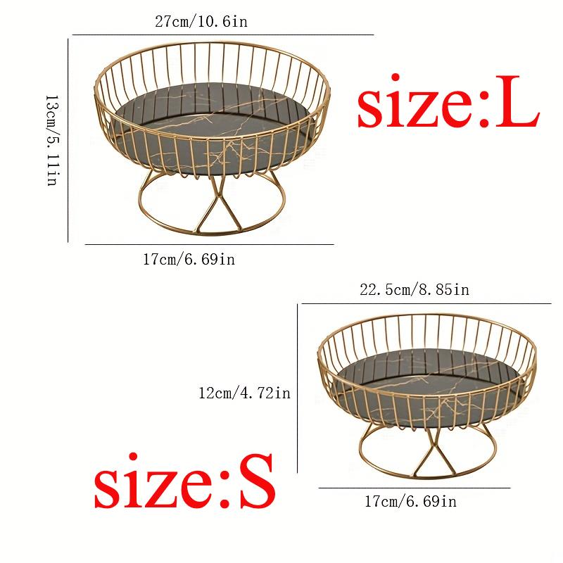 Light Luxury Fruit Plate, Creative Living Room Home Fruit Basket Afternoon Tea Candy Dessert Stand Snack Tray,Party Supplies