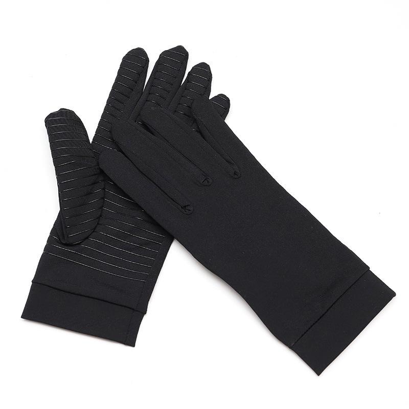 1Pair Copper Fiber Warm Gloves Silicone Anti Slip Sports Cycling Driving Gloves
