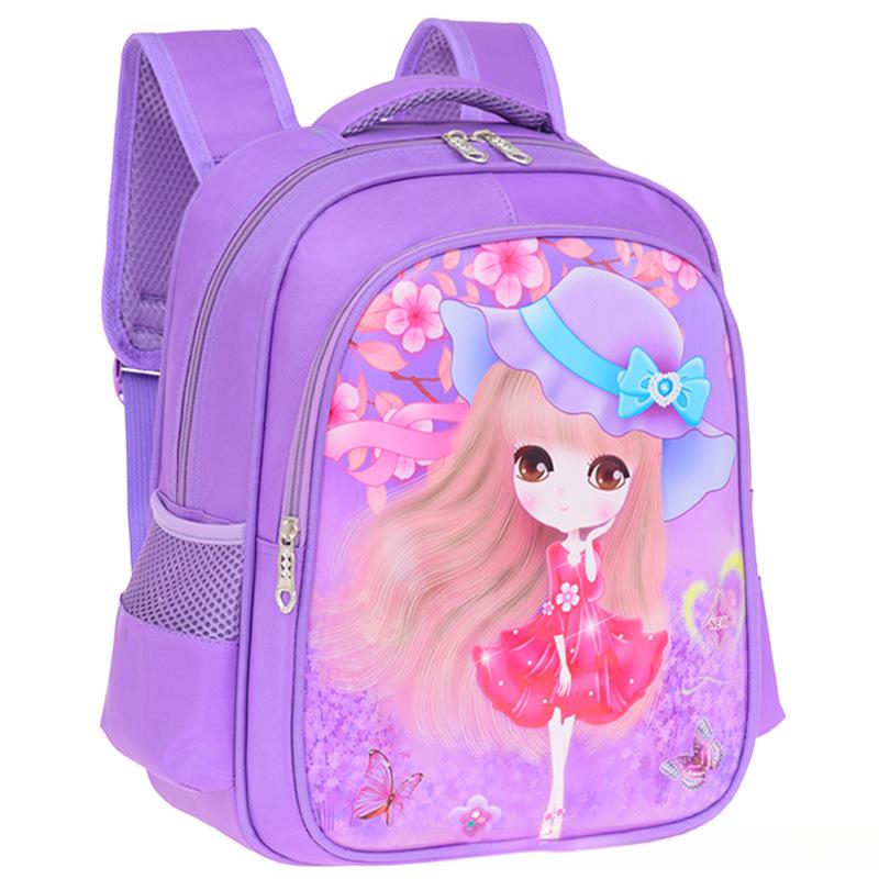 New Cartoon Cute School Backpacks For First And Second Grade Primary School Students Girls' Children'S Double Shoulder Backpacks
