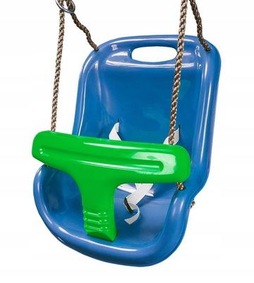 Lustige Eimer-Schaukel - blau und limettengrün