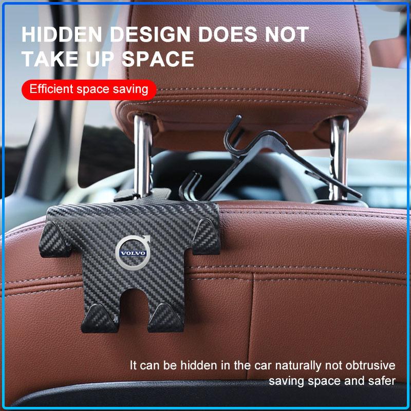 Multi-Purpose Car Seat Headrest Hook Mobile Phone Holder Caps For Volvo XC60 XC90 S60 S80 S40 V40 V60 V70 V50 XC70