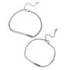Polished Titanium Steel Curved Plate Bracelet Minimalist Design Couple Jewelry For Students Holiday Gift Fade Resistant