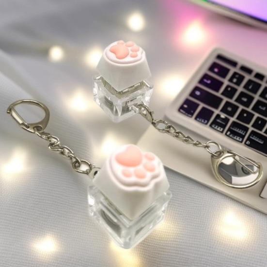 Kočičí tlapka klávesnice Fidget hračka Úleva od stresu a úzkosti Klávesnice Corgi zadek Kliker klíčenka Přenosné dekompresní tlačítko Senzorická hračka