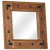 Mirror Made of Solid Acacia Wood 50x50 cm