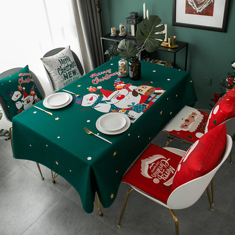 Christmas Style Table Cloth Christmas Tablecloth Rectangular Tablecloth Santa Claus Waterproof Cloth Hotel Restaurant Home Decor