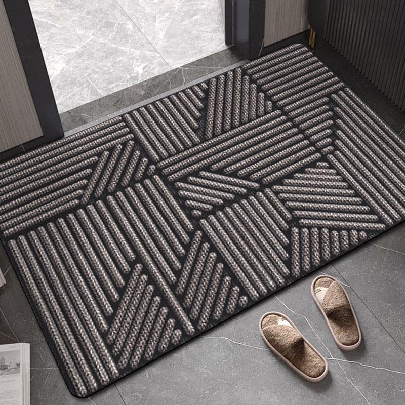 Waterproof Entrance Doormat Anti Slip Indoor Outdoor Carpet PVC Anti Slip Door Mat Durable Foot Rug Grey Black Can Be Cut
