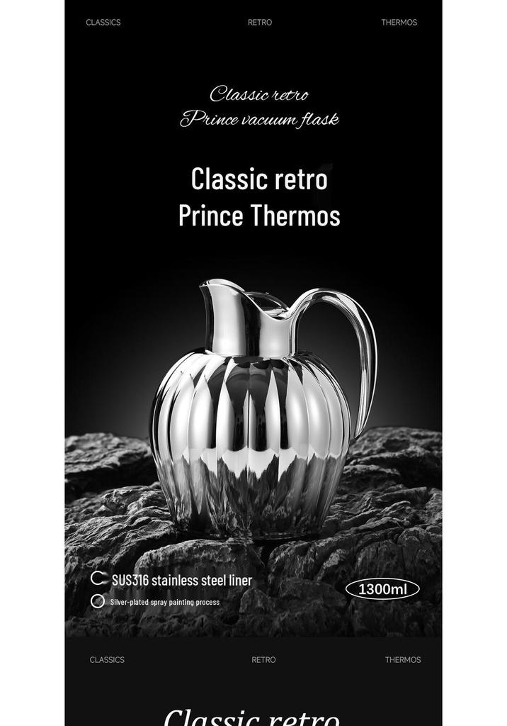 European Luxury Creative Thermos: 316L Stainless Steel Coffee Pot & Kettle.