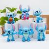 6Pcs/Set Anime Figure Kawaii Stitch Lilo Cute Action Figure Doll Model Toys Birthday Gifts