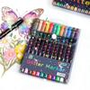 96/72/48/24 Colors Dual-Tip Glitter Marker Set -Fine-Point Watercolor Pens with Vibrant Colors, Greeting Cards, Mugs, Wooden DIY