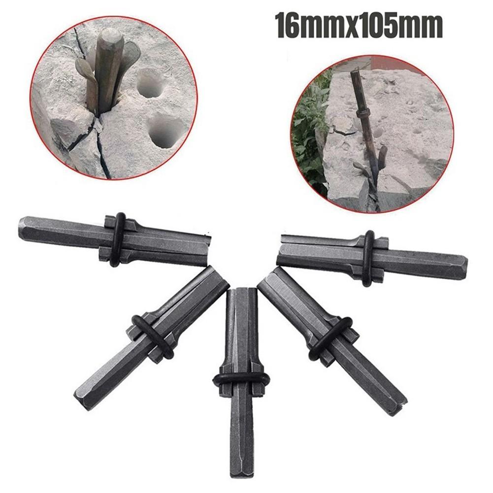 5 Set 5/8 zoll Stecker Keile Feder Distanzscheiben Rock Stein Splitter Hand Werkzeuge 16mm