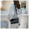 IELGY Casual Soft Leather Men's and Women's Street Shoulder Dimple Bag