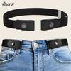 Adjustable Non-porous Invisible Belt for Men and Women - Elastic and Comfortable Fit, Non-slip Design, Casual Clothing, Hand Washable, Tighten Waist