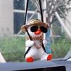 Cartoon Car Pendant Plaster Ornament for Rearview Mirror - Women's Interior Decoration Accessory