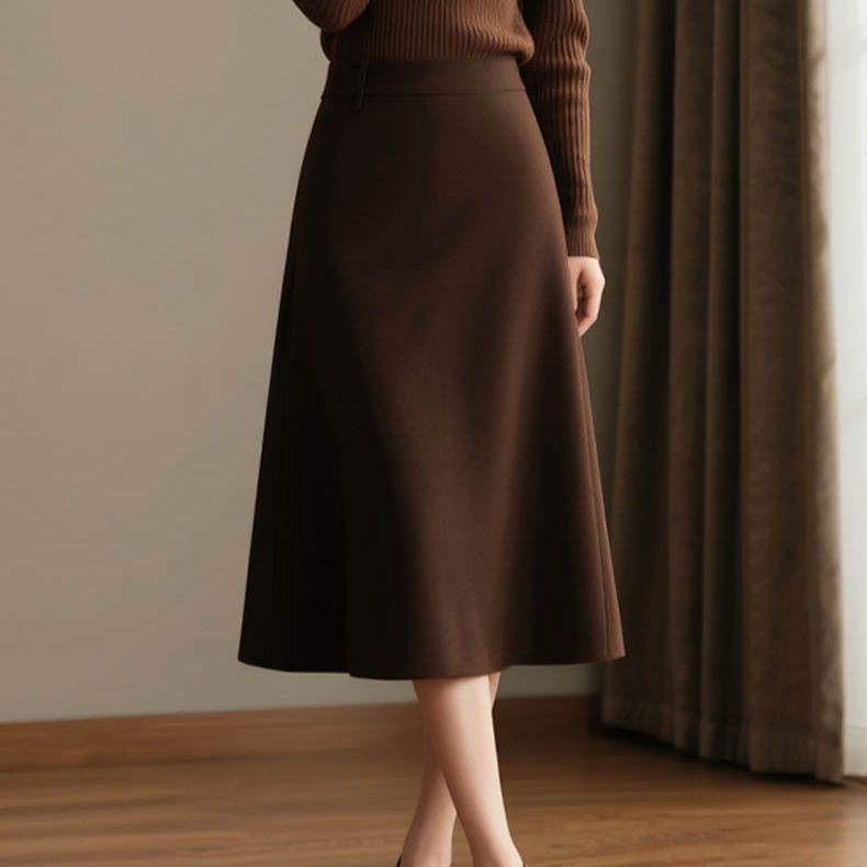 Women's French Style Bow Top and Skirt Two-Piece Winter Set