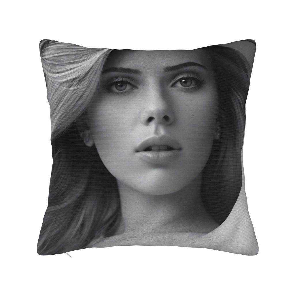 Scarletts Johanssons Pillow Case American Actor Comfy Pillow Cover For Living Room Chair Vintage Pillowcases