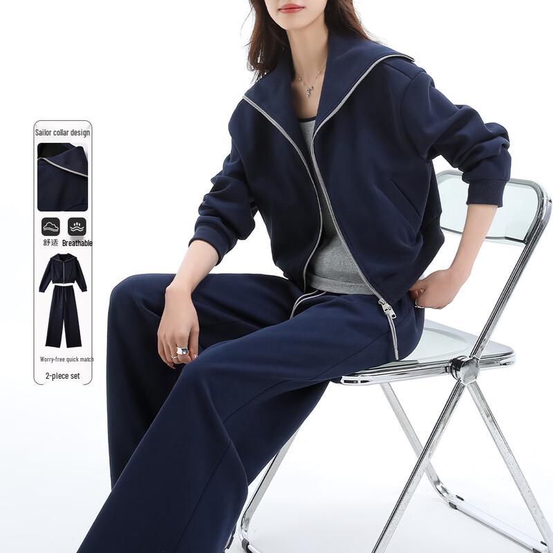 Handu Yishe Women s Colorblock Sweatshirt & Straight Pants Set XL