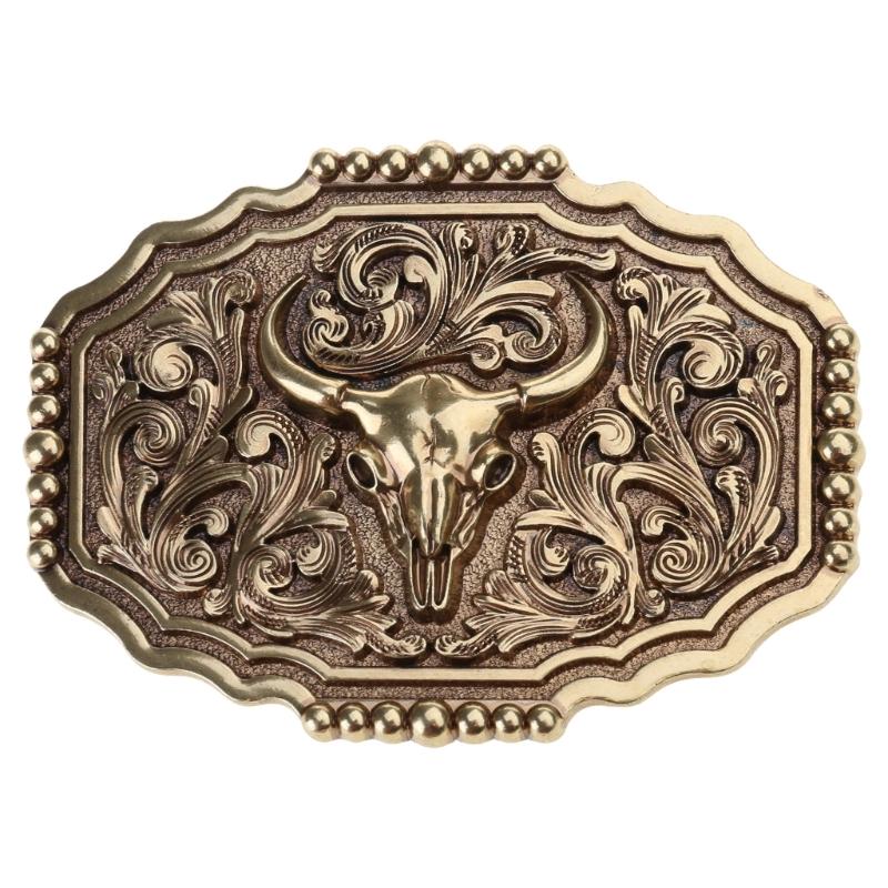 Bull Heads Belt Buckle Cowboy Belt Buckle Fits 1.5-1.6  Wide Belt Multiple Style