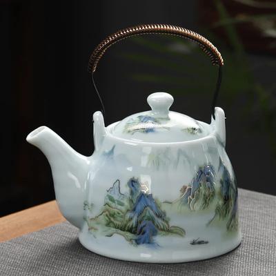 Ceramic Teapot Japanese Large-capacity Beam Pot with Filter Screen Hotel Restaurant Household Tea Set Tea Maker Single Pot