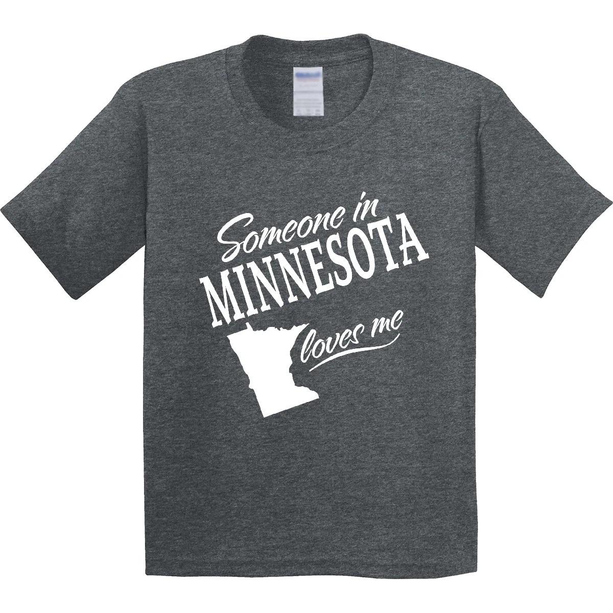 Inktastic Someone In Minnesota Loves Me Youth T-Shirt Home Family Grandparents 110